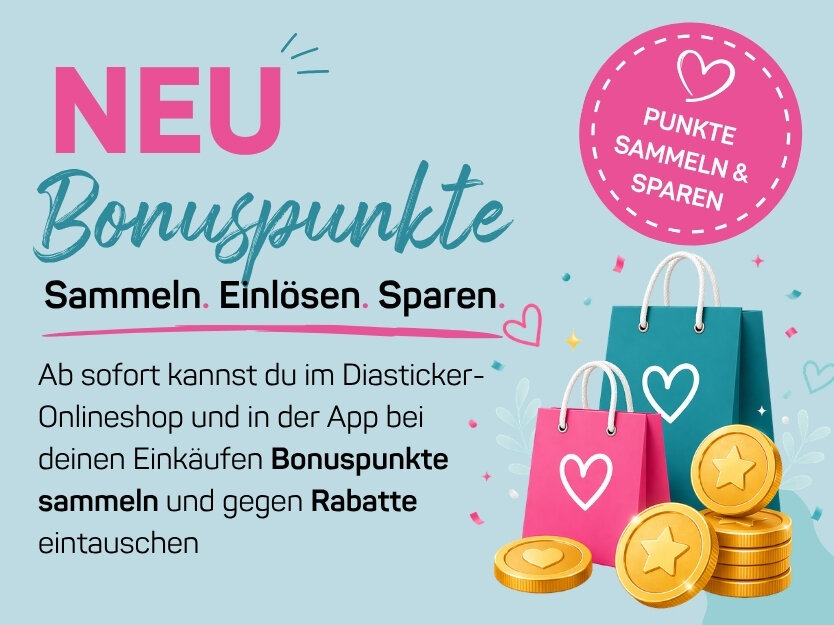 Bonuspunkte sammeln bei Diasticker