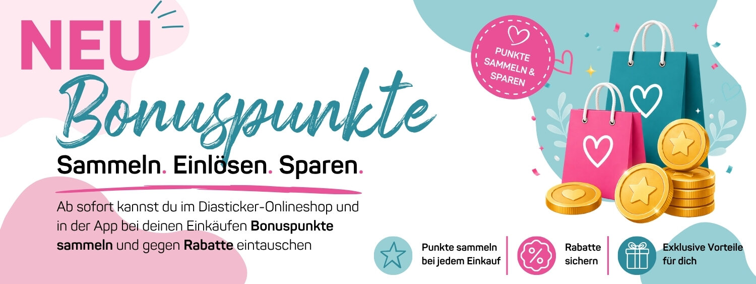 Bonuspunkte bei Diasticker sammeln und sparen
