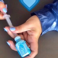 VIAL SAFE - Silikon-Schutzhülle für Insulinflaschen (2 Stück, 10 ml) | Hellblau-Batik