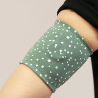 Armloop Baumwolle - Frost green and dots