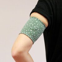 Armloop Baumwolle - Frost green and dots