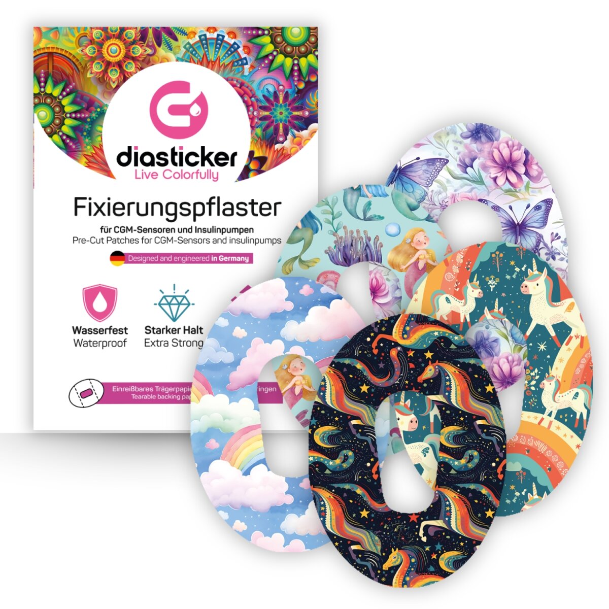 Diasticker® | Dexcom G6 Adesivo (Receiver + Transmitter) - No Drama Lama | Adesivo in vinile per sensore/recivitore di Dexcom G6, sticker