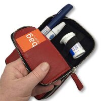 diabag ONE plus Diabetiker-Tasche (Rindnappa rot) | diabag