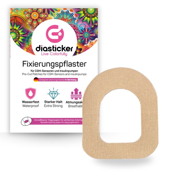 Omnipod Fixierpflaster - 10 Stück, Beige