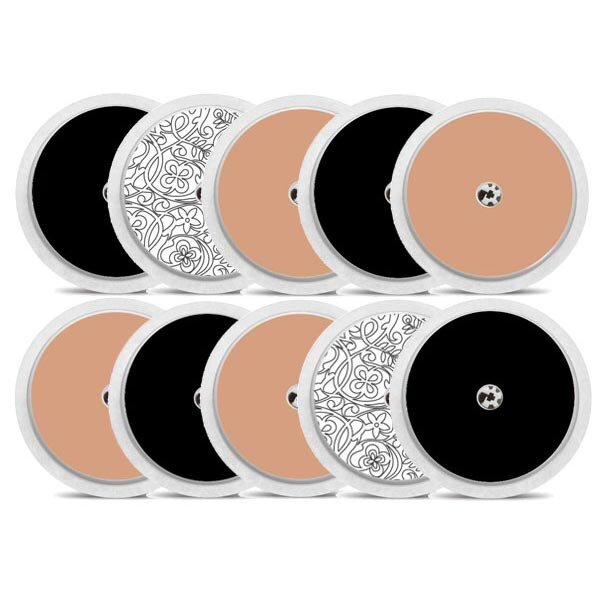 Diasticker Sticker Für Freestyle Libre 2 Sensor – 6er Set Schwarz & Weiß | Wasserfest & Hautfreundlich