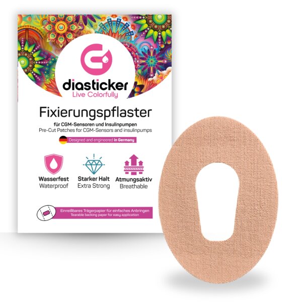 Dexcom G6 Fixierpflaster - 10 Stück, Beige