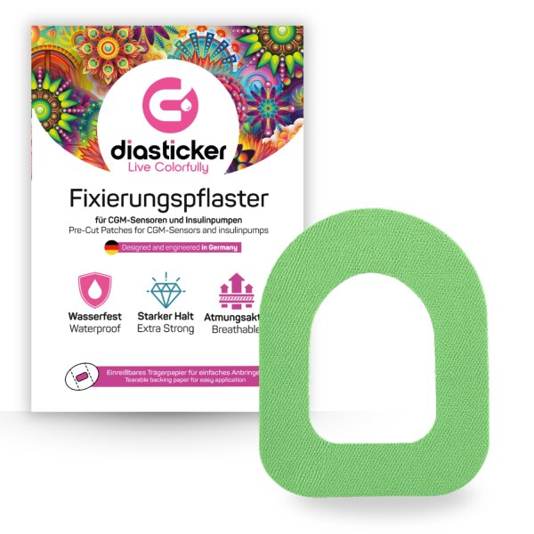 Omnipod Fixierpflaster - 10 Stück, Hellgrün