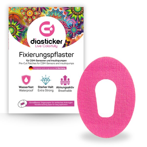 Dexcom G6 Fixierpflaster - 10 Stück, Pink