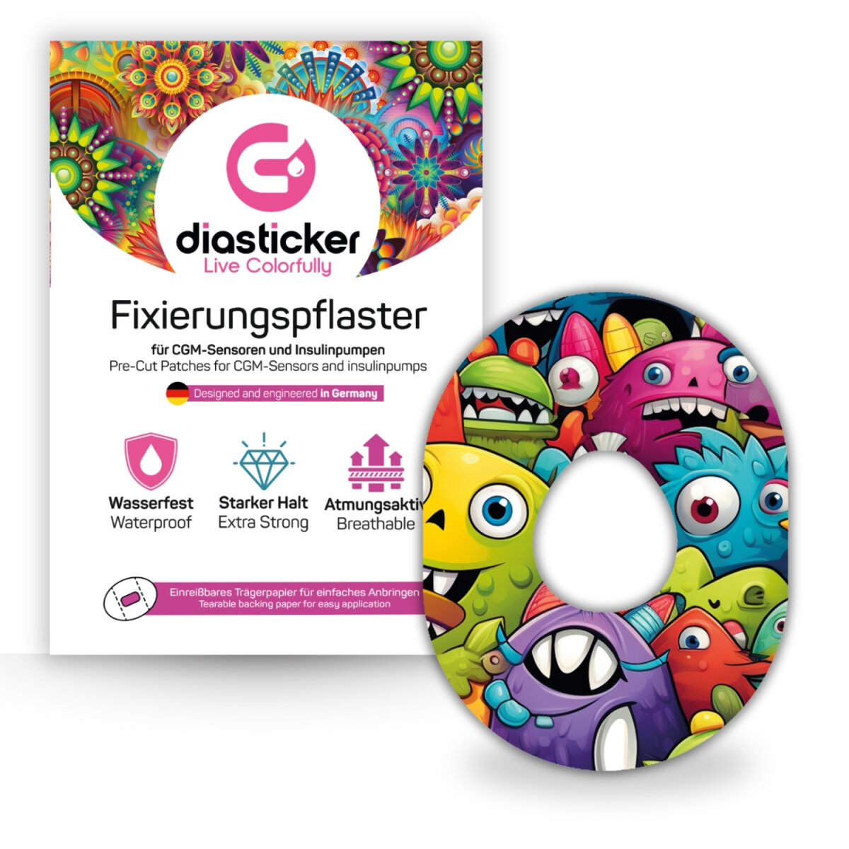 Diasticker® Adesivi Decorativi Per Dexcom G6 - Sticker In Vinile Per Trasmettitore E Receiver, Tema Cupcakes, Impermeabili, Made In Germany - 2