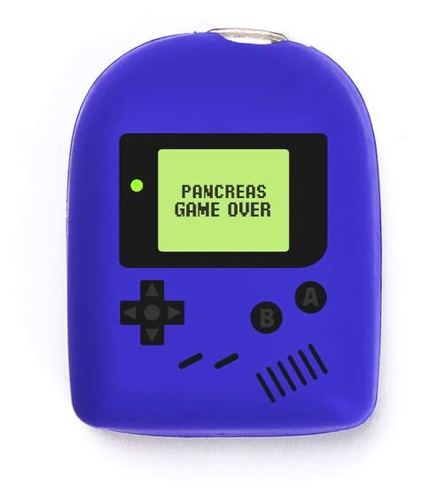 Omnipod Cover (wiederverwendbar) - Game Over (dark blue)