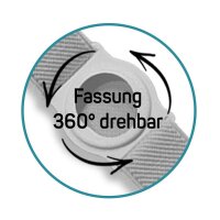 Dexcom G7 Fixierband - Halter: Weiß (Halter 360° drehbar)