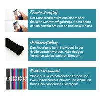 Dexcom G7 Fixierband - Halter: Weiß (Halter 360° drehbar)