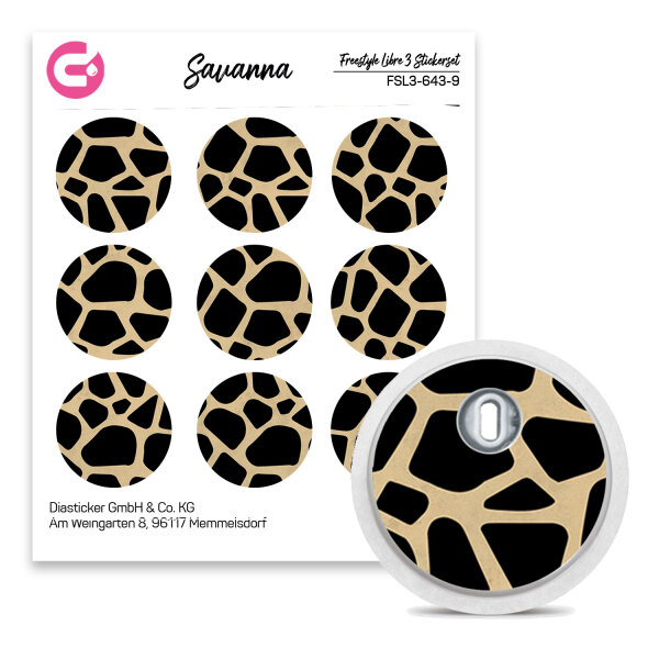 FreeStyle Libre 3 Sticker - 9er Set "Savanna"