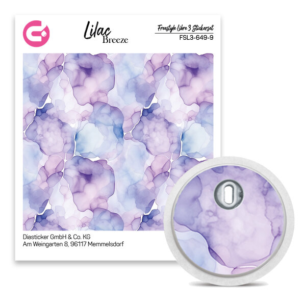 FreeStyle Libre 3 Sticker - 9er Set "Lilac Breeze"