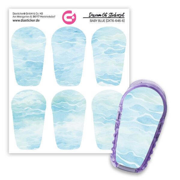 Dexcom G6 Sticker - 6er Set "Baby Blue"