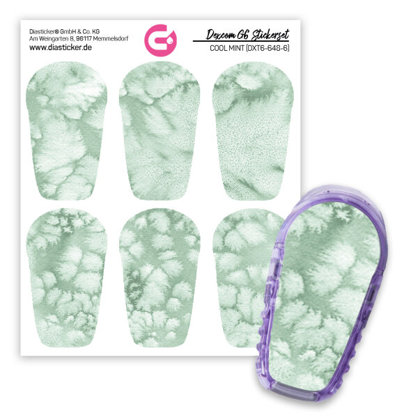 Dexcom G6 Sticker - 6er Set "Cool Mint"