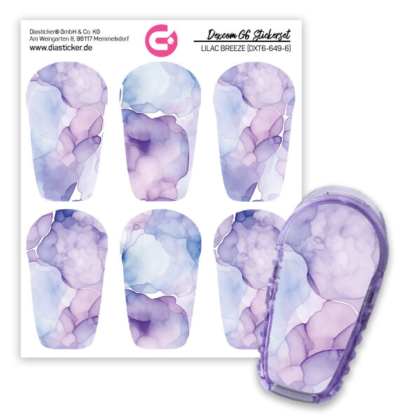 Dexcom G6 Sticker - 6er Set "Lilac Breeze"