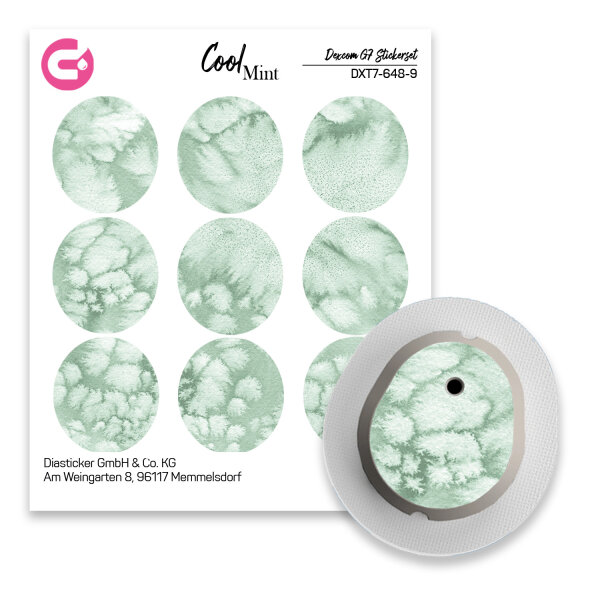 Dexcom G7 Sticker - 9er Set "Cool Mint"