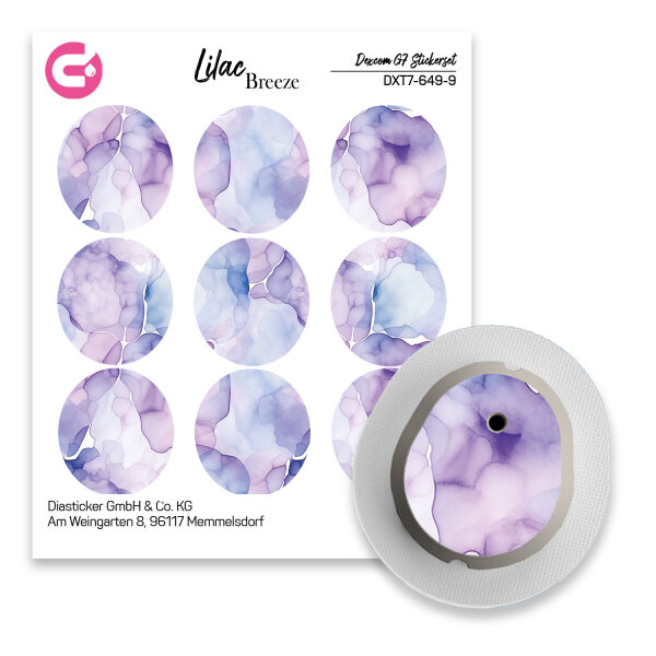 Dexcom G7 Sticker - 9er Set "Lilac Breeze"
