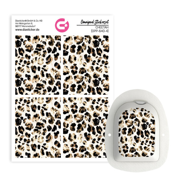 Omnipod Podsticker - "Cheetah" (4er Set)