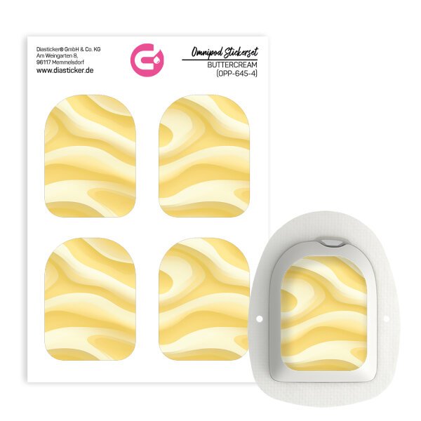 Omnipod Podsticker - "Buttercream" (4er Set)