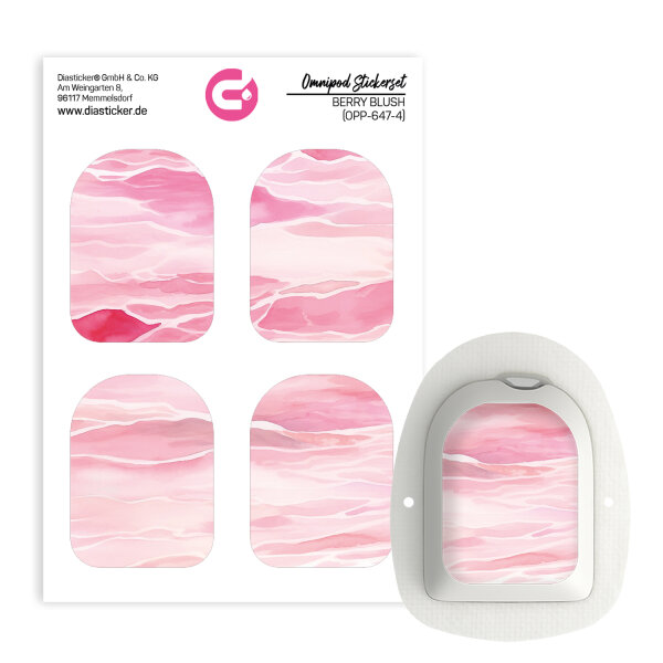 Omnipod Podsticker - "Berry Blush" (4er Set)