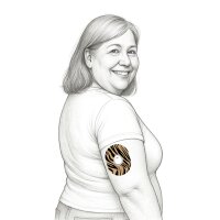 Dexcom G7 Pflaster - "Tiger Mood"