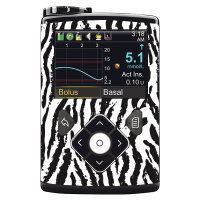Minimed Sticker inkl. Clip (600/700er-Serie) - Pure Zebra