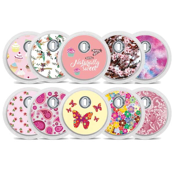 FreeStyle Libre 3 Sticker - 10er Set "Happy Pink"