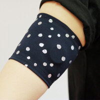 Armloop Baumwolle - deep blue and dots