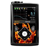 Stickerset für Minimed, Guardian und Accu-Chek Guide - Flames