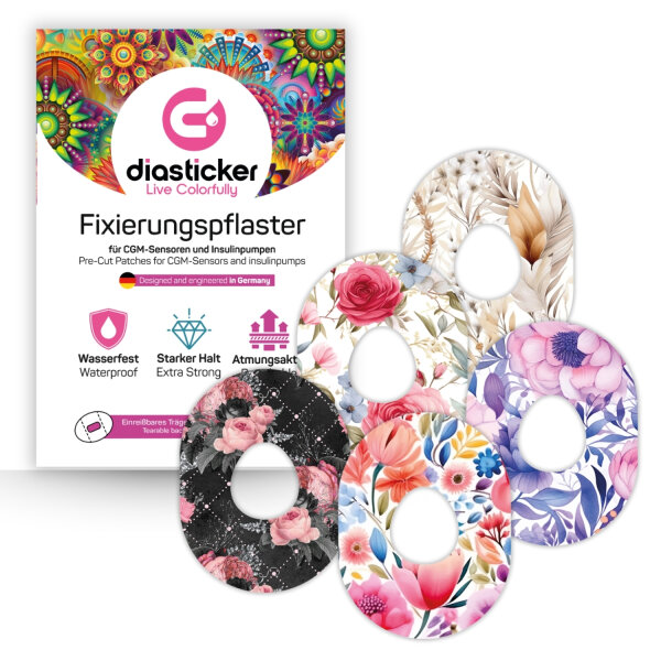 Dexcom G7 Pflaster - Mix-Paket - FLOWERS