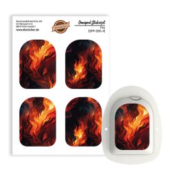 Omnipod Sticker Set Feuer Fire für Omnipod 5 Aufkleber