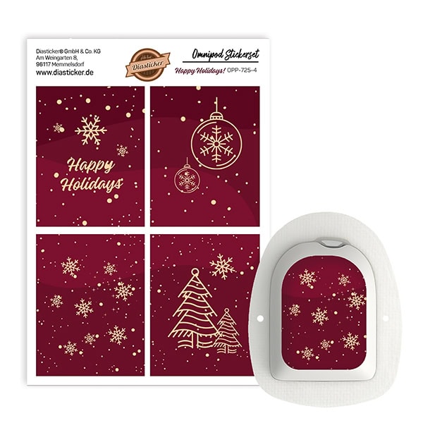 Omnipod Sticker Aufkleber Weihnachten